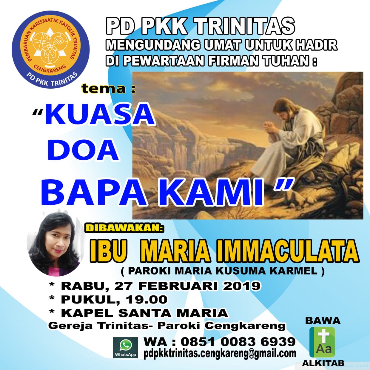 PD PKK Trinitas – Rabu, 27 Februari 2019