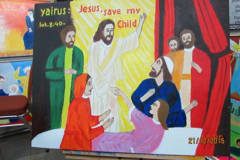 Lukisan XLVII – ”Jesus, save my child”