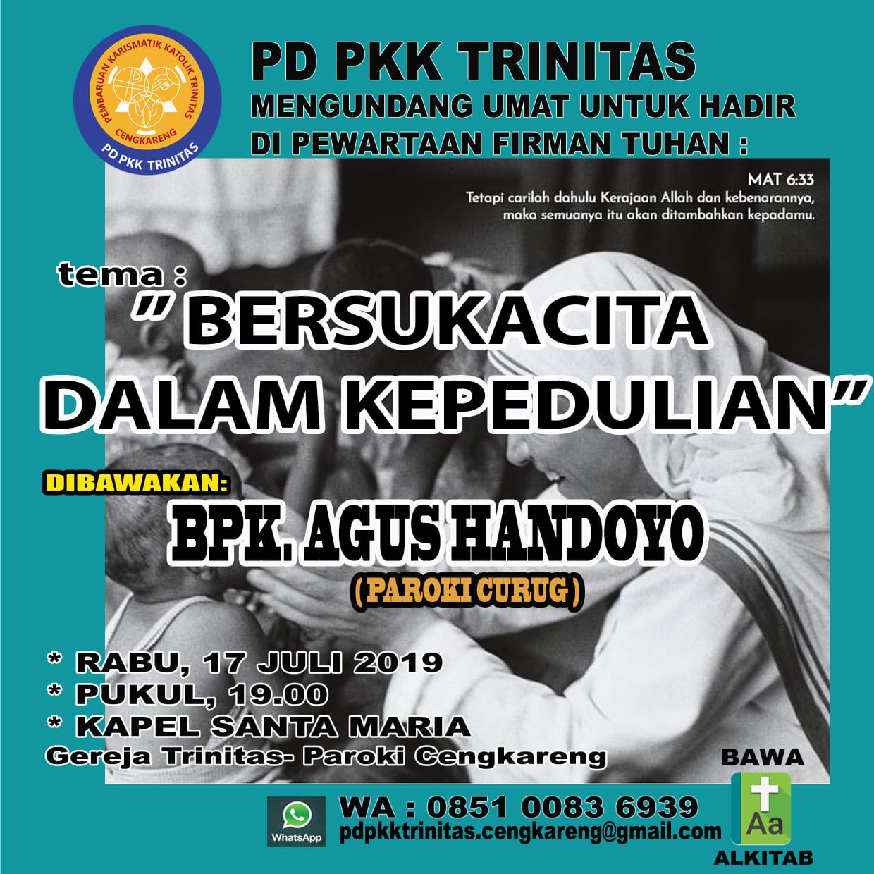 PD PKK Trinitas – Rabu, 17 Juli 2019