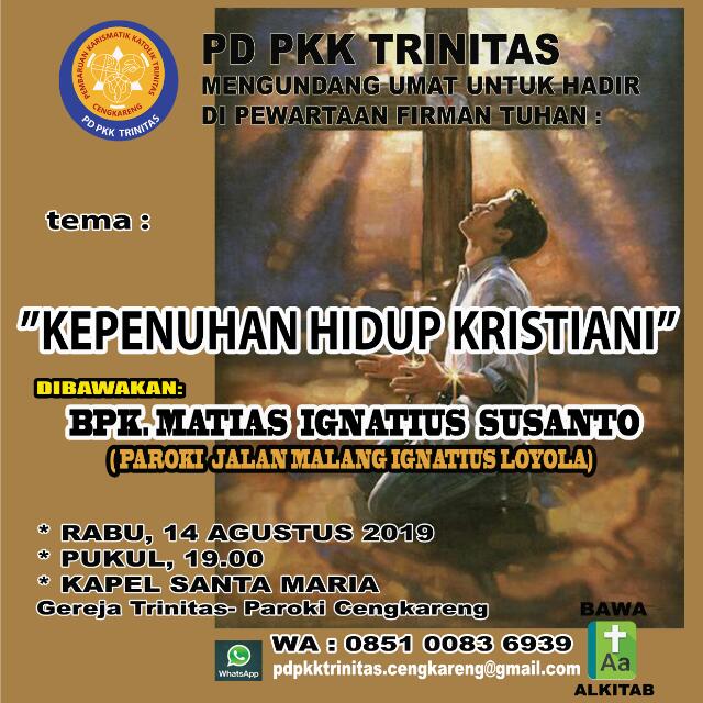 PD PKK Trinitas – Rabu, 14 Agustus 2019