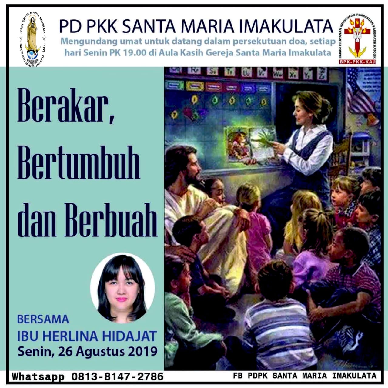 PD PKK St. Maria Imakulata – Senin, 26 Agustus 2019