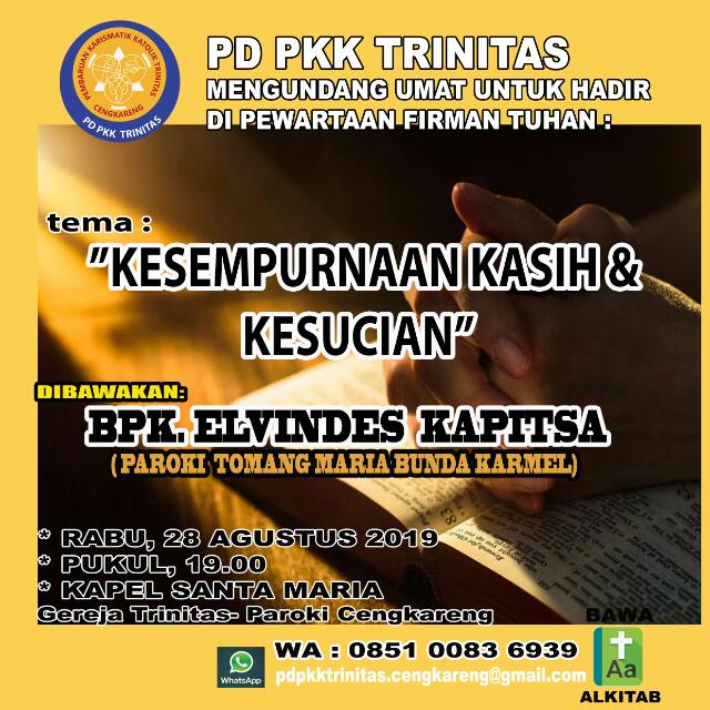 PD PKK Trinitas – Rabu, 28 Agustus 2019