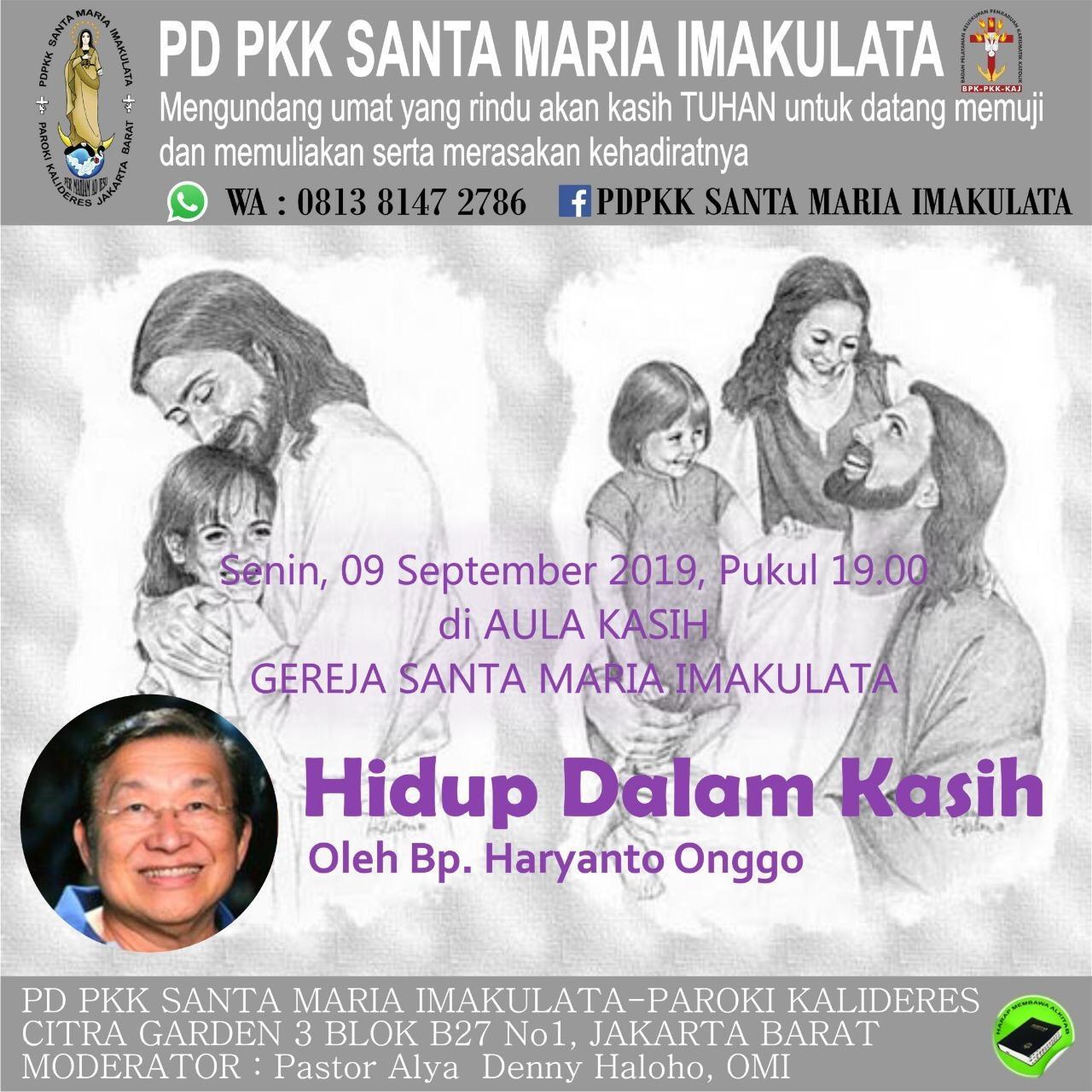 PD PKK St. Maria Imakulata – Senin, 09 September 2019