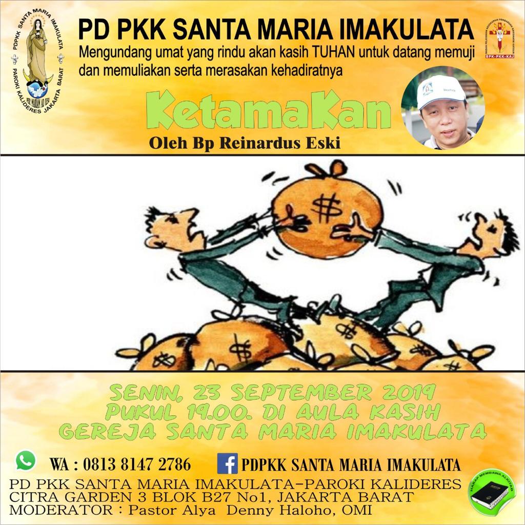 PD PKK St. Maria Imakulata – Senin, 23 September 2019