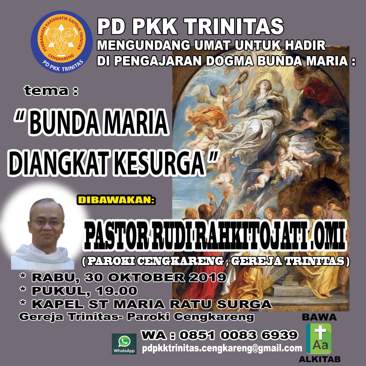 PD PKK Trinitas – Rabu, 30 Oktober 2019