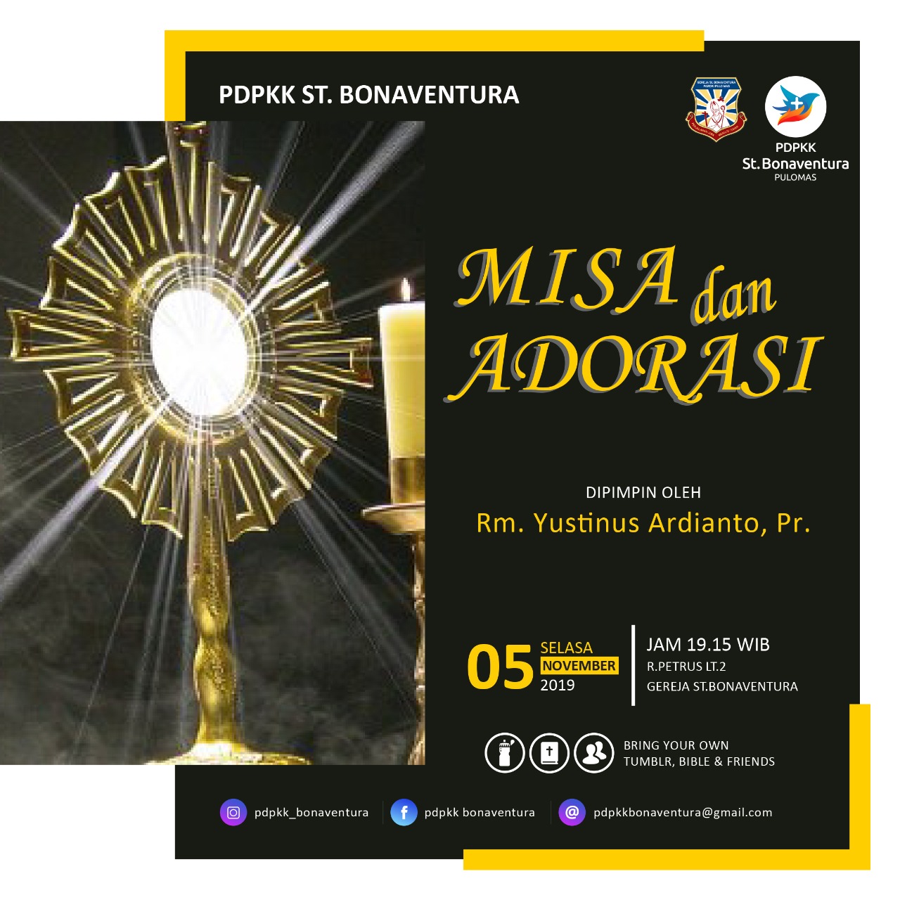 PD PKK Santo Bonaventura Pulomas – Selasa, 05 November 2019