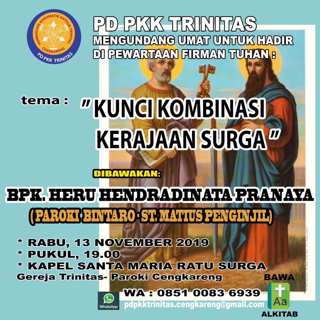 PD PKK Trinitas – Rabu, 13 November 2019