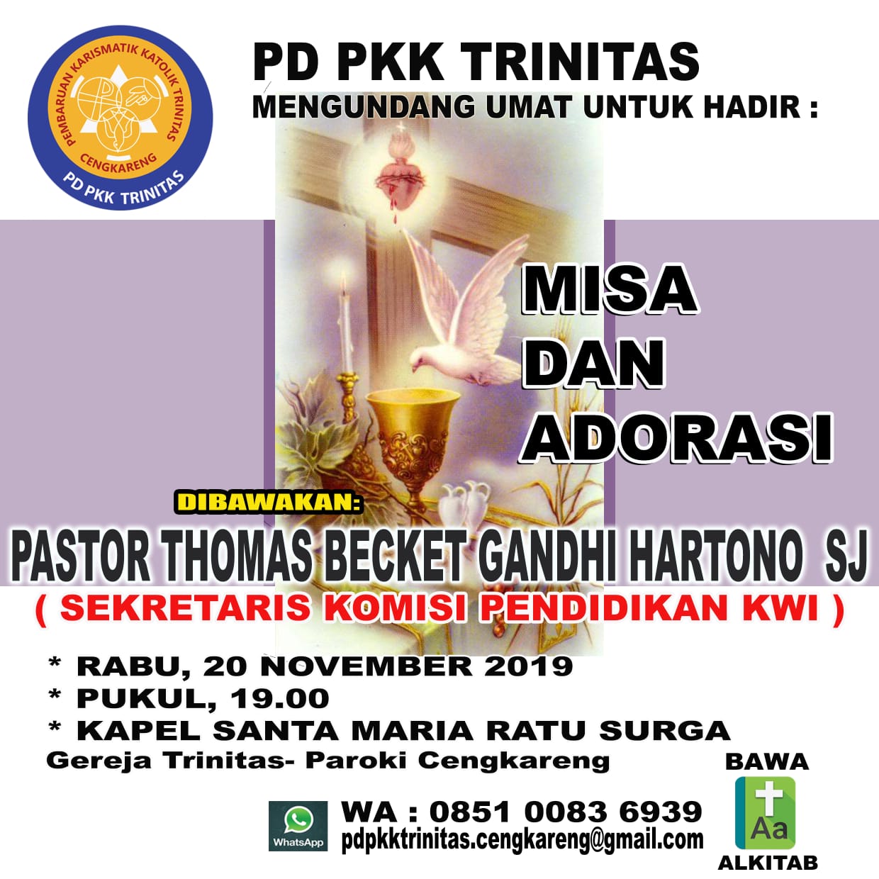 PD PKK Trinitas – Rabu, 20 November 2019