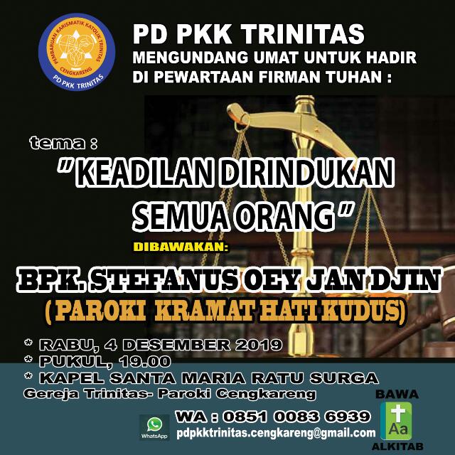 PD PKK Trinitas – Rabu, 04 Desember 2019