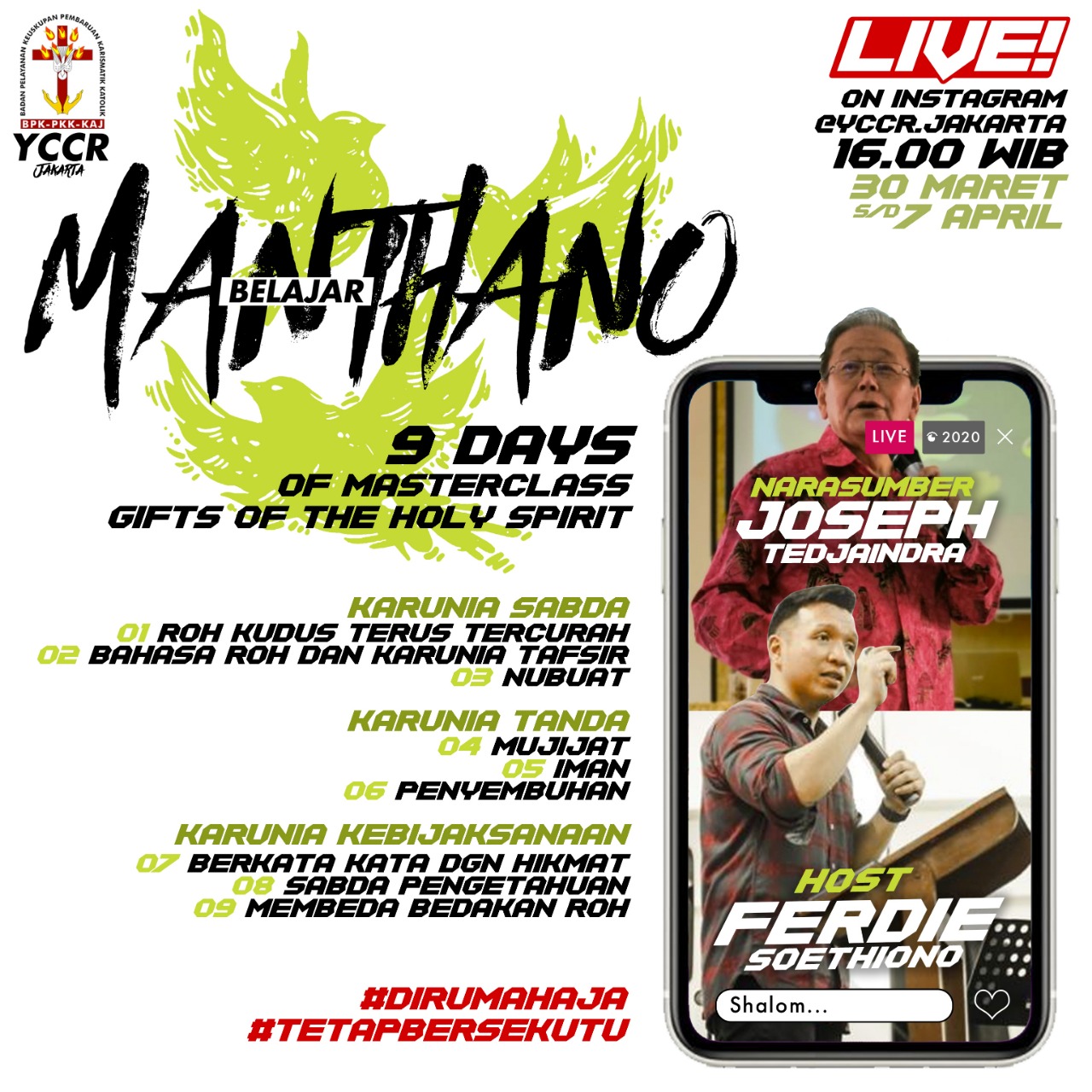 Manthano LIVE – Selasa, 31 Maret 2020