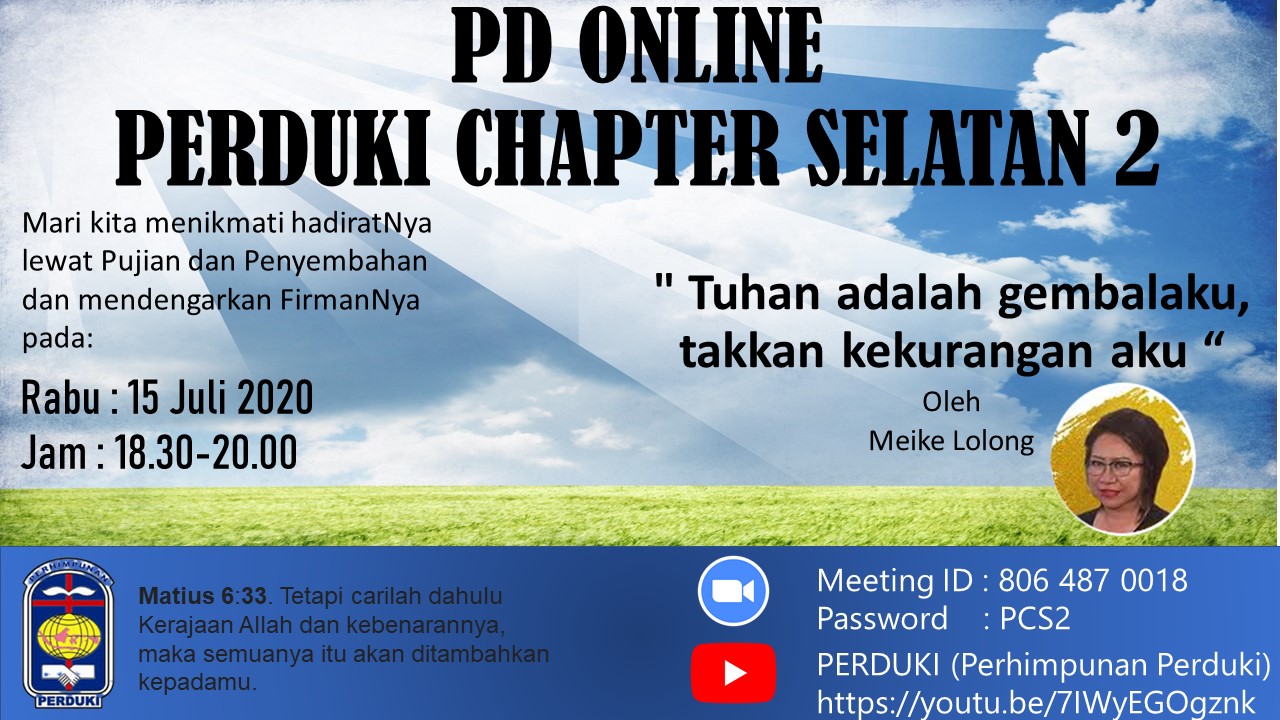 Perduki Chapter Selatan 2 – Rabu, 15 Juli 2020