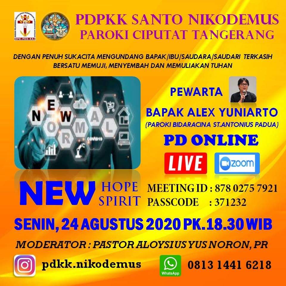 PD PKK St. Nikodemus Ciputat – Senin, 24 Agustus 2020