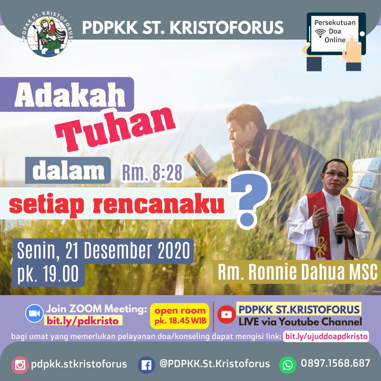 PDPKK ST.KRISTOFORUS, PD ONLINE Senin / 21 Des 2020 / Pk.19.00 WIB