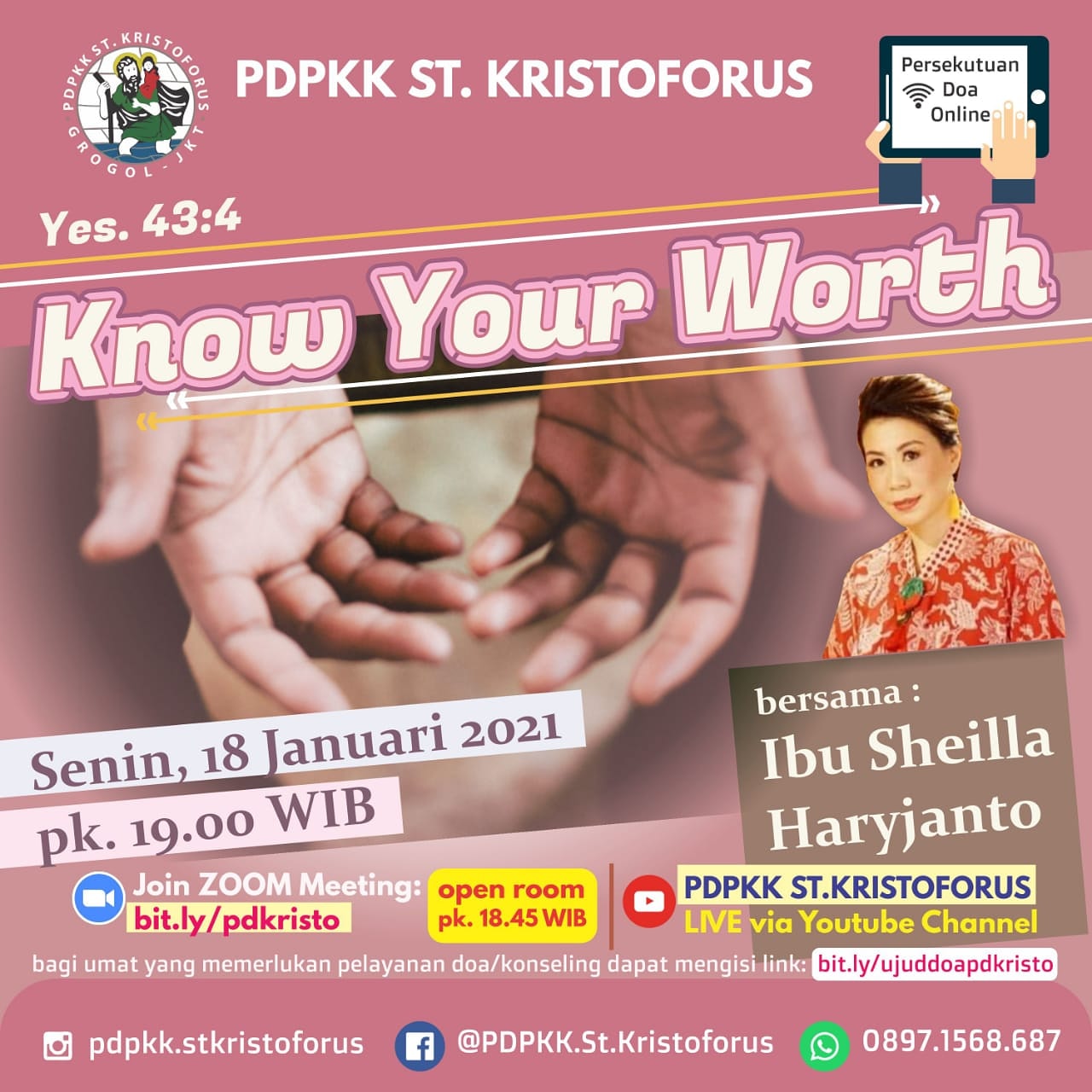 PDPKK ST. KRISTOFORUS Senin / 18 Jan 2021 / Pk.19.00 WIB