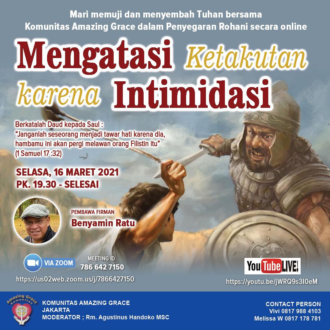 Persekutuan Doa Umum, Komunitas Amazing Grace – ON LINE via ZOOM & LIVE via YOUTUBE th 2021