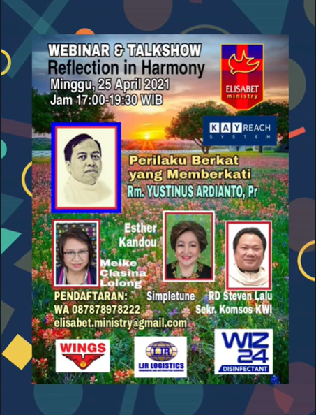 KEMBALI HADIR WEBINAR & TALKSHOW GRATIS REFLECTION IN HARMONY by Elisabet Ministry