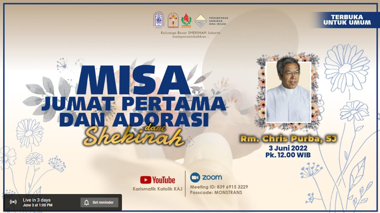 MISA JUMAT PERTAMA & ADORASI dari Shekinah