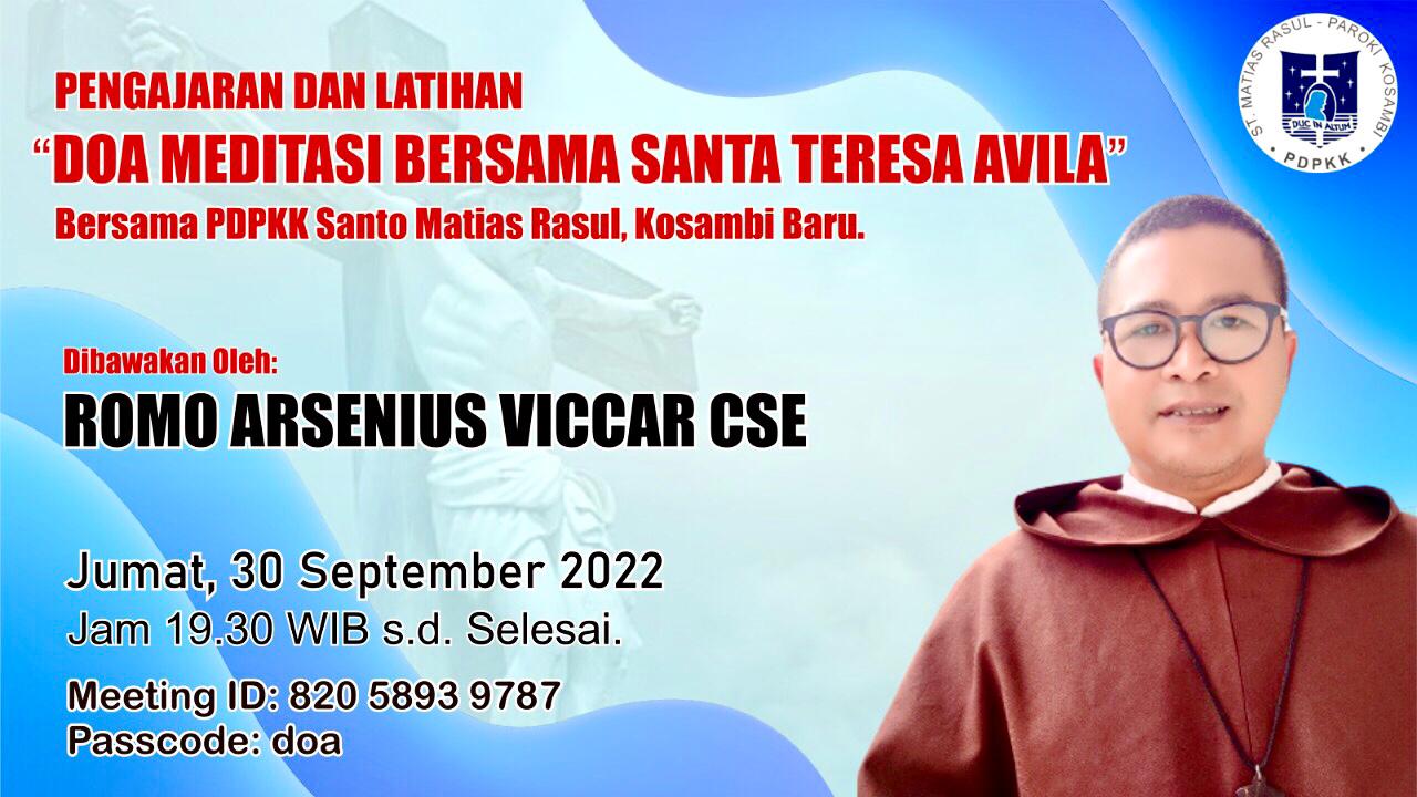 Doa Meditasi Bersama Santa Teresa Avila - BPK PKK KAJ